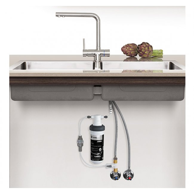 Puretec Quick Twist Undersink Water Filter using Ultra Z Filtration Technology with Tripla T6 LED Mixer Tap