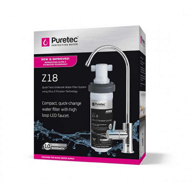 Puretec Quick Twist Undersink Water Filter System with DFU180 Faucet 