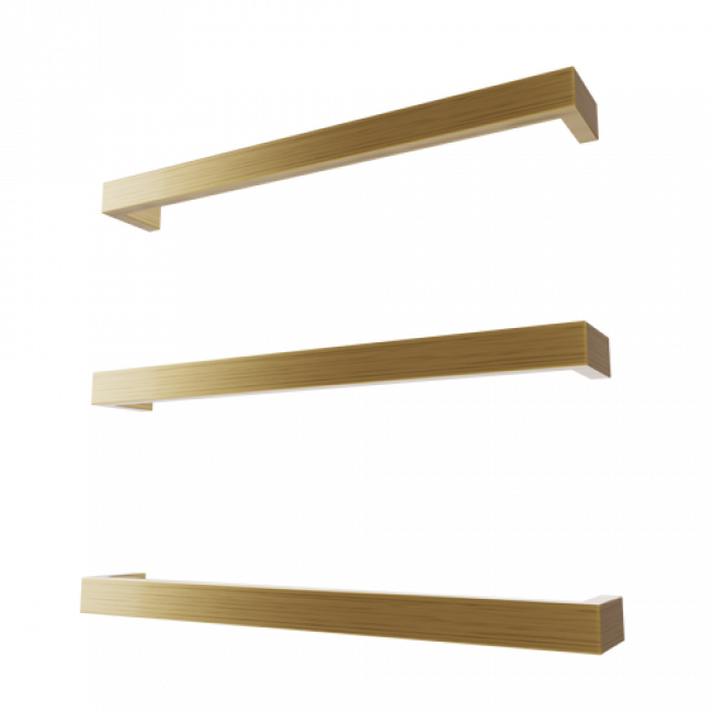 Newtech Largo Square Freedom Heated Towel Rail 632mm - Brushed Brass