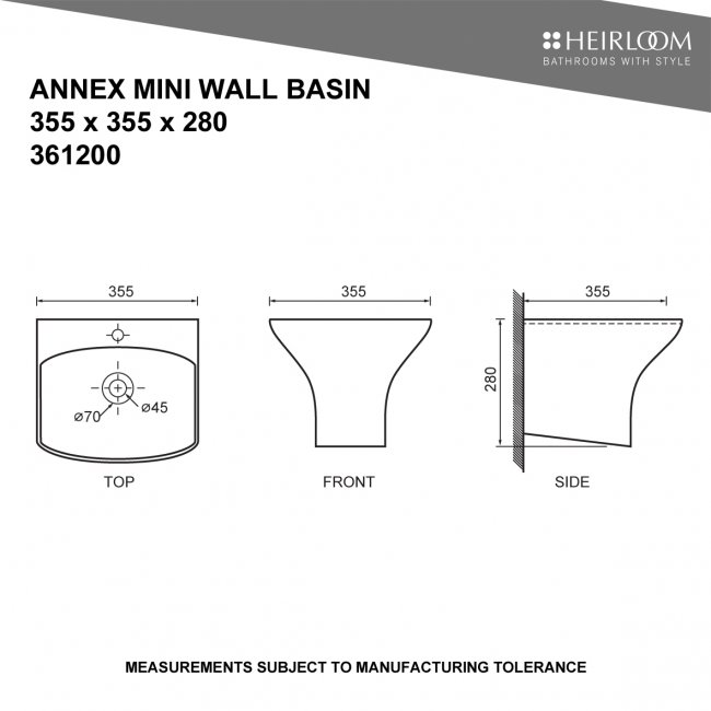 Heirloom Annex Mini Wall Basin