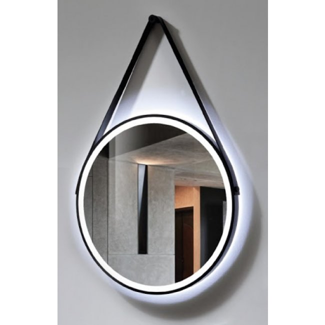 Trendy Mirrors LED Decorative Round Strap Mirror with Demister