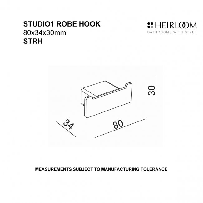 Heirloom Studio 1 Robe Hook