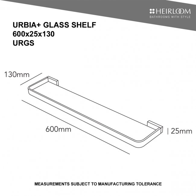 Heirloom Urbia+ Glass Shelf