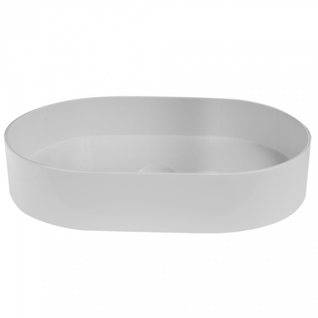 Waterware iStone Oval Basin 580 x 380 x 110mm Gloss White
