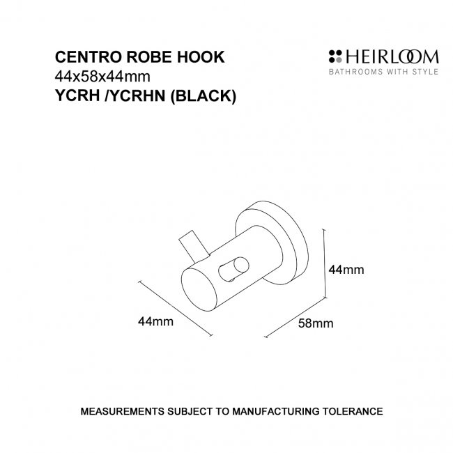 Heirloom Centro Nero Robe Hook