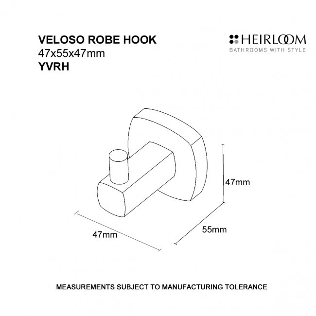 Heirloom Veloso Robe Hook