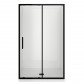 Robertson Evolve Shower Square 3 Sided, Flat Wall - Black