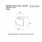 Heirloom Genesis Toilet Roll Holder - Stainless Steel