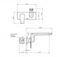 Felton Axiss II Wall Mounted Swivel Basin/Bath Mixer 35mm (Left Handed) - Chrome