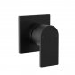 CLARK Round Square Wall Mixer With Square Backplate Black