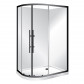 Symphony Showers Curvato Round Shower, Flat Wall - Black