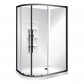 Symphony Showers Curvato Round Shower, Moulded Wall - Black