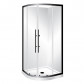 Symphony Showers Curvato Round Shower, Flat Wall - Black