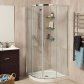 Clearlite Cezanne Round Showers Tiled Wall