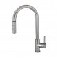 Aquatica Deluna Sink Mixer with Pullout Spray Brushed Stainless
