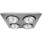 Manrose Satin Heat-Fan-Light, 4 Heat Lamp, 125mm - Silver