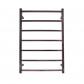 Tranquillity Jersey Square Heated Towel Rail: 7 Bars - Brushed Gunmetal