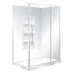 Symphony Showers Aquero 2 Sided, Sliding Door Shower, Moulded Wall - White