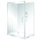 Symphony Showers Aquero 2 Sided, Pivot Shower, Moulded Wall - White