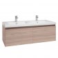 Englefield Valencia Wall Hung Vanity, Twin Single Drawer, Double Bowl, 1200mm 