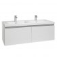 Englefield Valencia Wall Hung Vanity, Twin Single Drawer, Double Bowl, 1200mm 