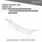 Heirloom Strata Studio 1 Towel Warmer 460mm - Stainless Steel
