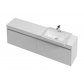St Michel City 40 Vanity 1600 Wall with Semi-Recessed Basin - 2 Drawers, Right Hand