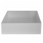 Waterware iStone Square Basin 380 x 380 x 110mm Gloss White