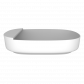Waterware iStone Ovale Basin 550mm Matte White (With Tray)