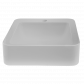 Waterware iStone Soft Square Basin 410 x 415 x 105mm Gloss White