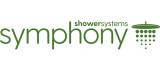 Symphony Showers Premier Frameless Angle Pivot Door Shower, Flat Wall - Black