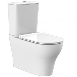 Robertson American Standard Cygnet Hygiene Rim Toilet Suite, Top Inlet, Soft Close