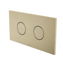 Caroma Invisi Series II Round Dual Flush Plate & Buttons - Brass