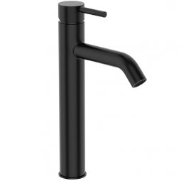 Robertson Elementi Uno Etch Extended Height Basin Mixer Curved Spout - Black