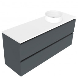 Newtech 1500 Oxley Luxe Wall Hung Offset Left Basin Vanity 4 Drawer