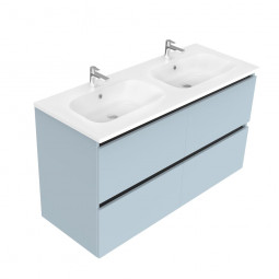Newtech 1200 Oxley Wall Hung Double Basin Vanity 4 Drawer 