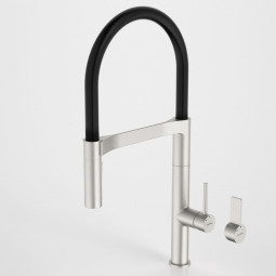Caroma Liano II Pull Down Sink Mixer with Dual Spray - Brushed Nickel