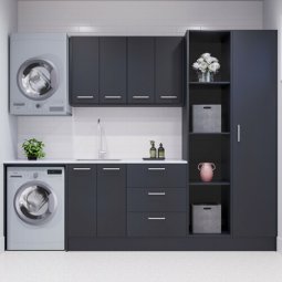 Newtech Laundry Tall Cabinet Open Shelf 450mm 