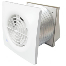 Manrose Quiet 150mm Through Wall Bathroom/Kitchen Fan Kit with Humidity Control