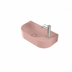 Caroma Liano II Hand Wall Basin (1 Tap Hole) - Matte Pink 
