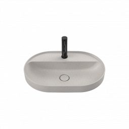 Caroma Liano II 600mm Pill Inset Basin with Tap Landing (1 Tap Hole) - Matte Speckled 