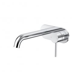 Caroma Liano II 175mm Wall Basin/Bath Mixer - Rounded Cover Plate - Chrome