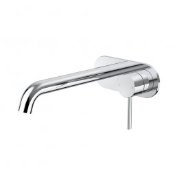 Caroma Liano II 210mm Wall Basin/Bath Mixer - Rounded Cover Plate - Chrome