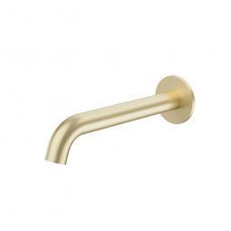 Caroma Liano II 210mm Basin/Bath Outlet - Round - Brushed Brass