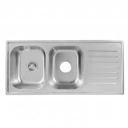 Aquatica Atlantic Sink with 2 Equal Bowls Silk Finish with Accessories
