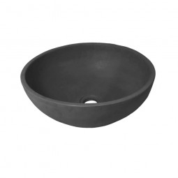 Robertson Elementi Bare Concrete Vessel Basin, 400 Round - Grey Steel