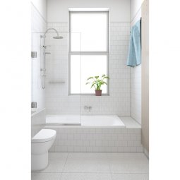 Crest Showers Alto Bath Screen - Single Hinged Panel 