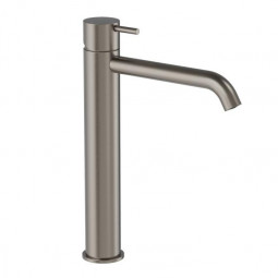Plumbline Buddy High Curved Spout Basin Mixer - Brushed Nickel