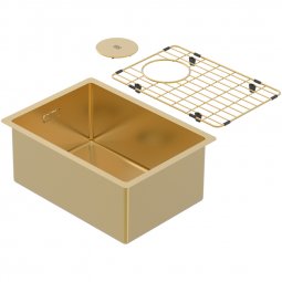 Burns & Ferrall Zomodo PearlArc Prep Bowl (Sink & Grid) - Eureka Gold