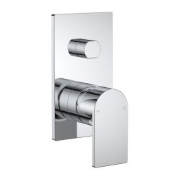 CLARK Round Square Wall Mixer With Diverter Chrome